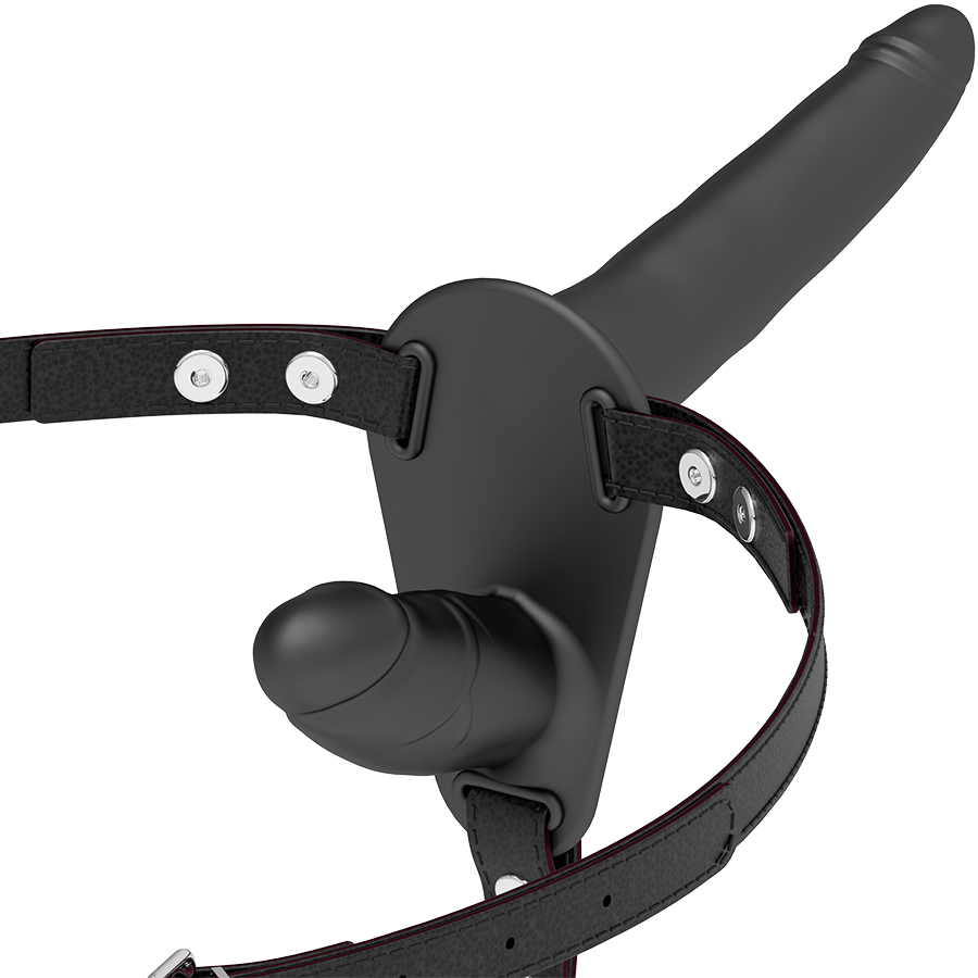 FETISH SUBMISSIVE HARNESS - BLACK DOUBLE PENETRATION - NOCTURNA DESIRES