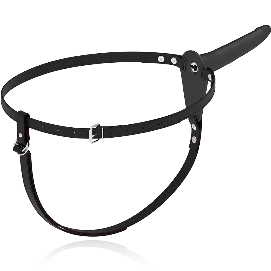 FETISH SUBMISSIVE HARNESS - BLACK SILICONE VIBRATOR 15 CM - NOCTURNA DESIRES