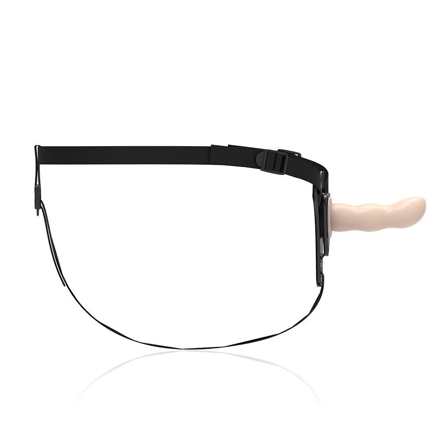 FETISH SUBMISSIVE HARNESS - FLESH SILICONE G-SPOT 12.5 CM - NOCTURNA DESIRES