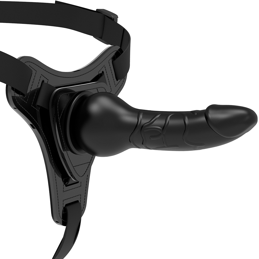 FETISH SUBMISSIVE HARNESS - BLACK SILICONE REALISTIC 16 CM - NOCTURNA DESIRES