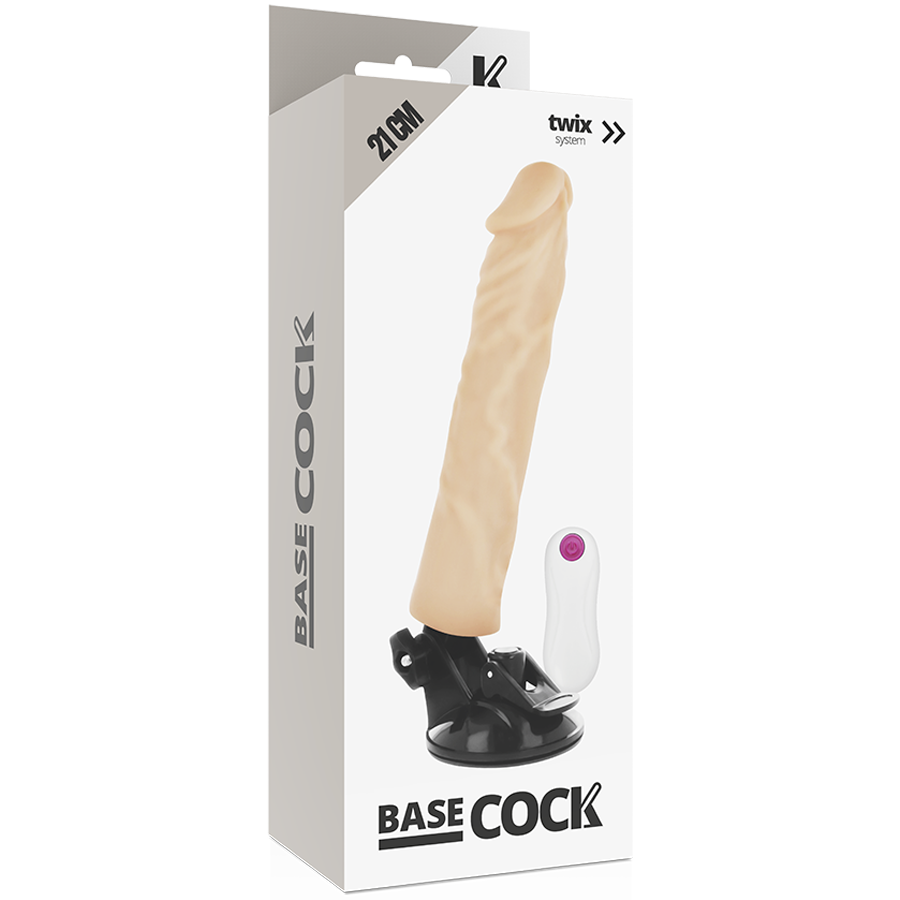 BASECOCK - REALISTIC VIBRATOR REMOTE CONTROL FLESH 21 CM -O- 4 CM - NOCTURNA DESIRES