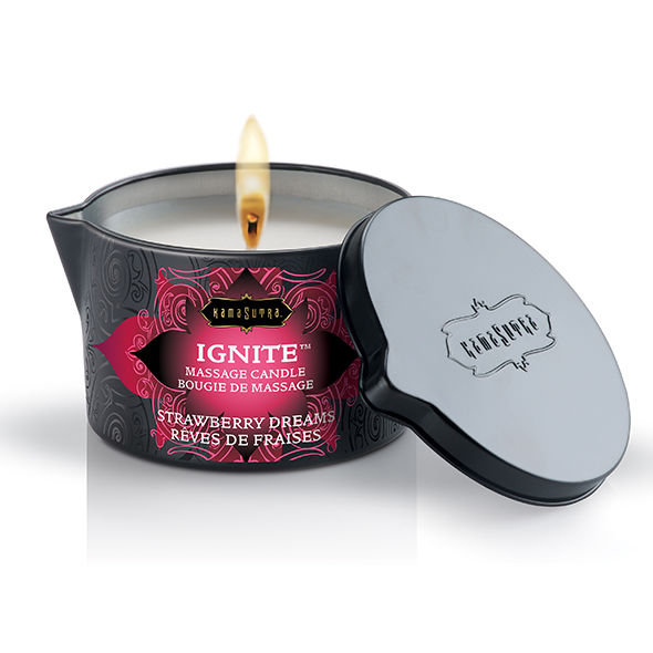 KAMASUTRA - STRAWBERRY DREAMS MASSAGE CANDLE 170 GR KAMASUTRA COSMETICS  NOCTURNA DESIRES