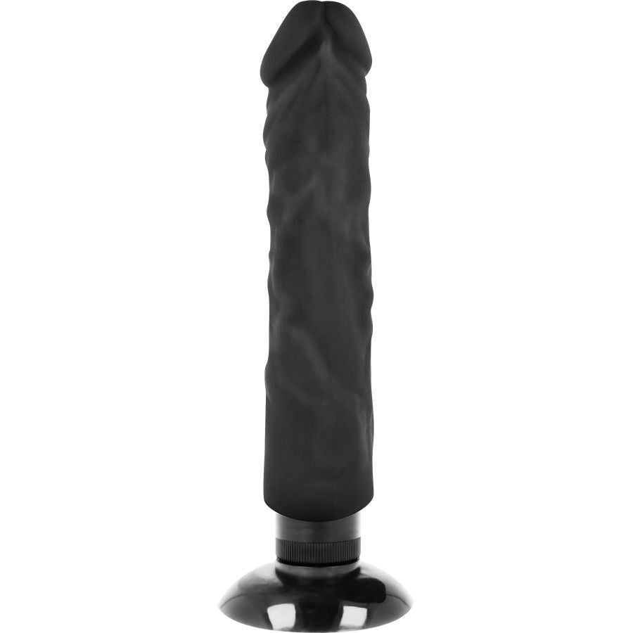 BASECOCK - REALISTIC VIBRATOR 2-1 BLACK 20 CM -O- 4 CM - NOCTURNA DESIRES