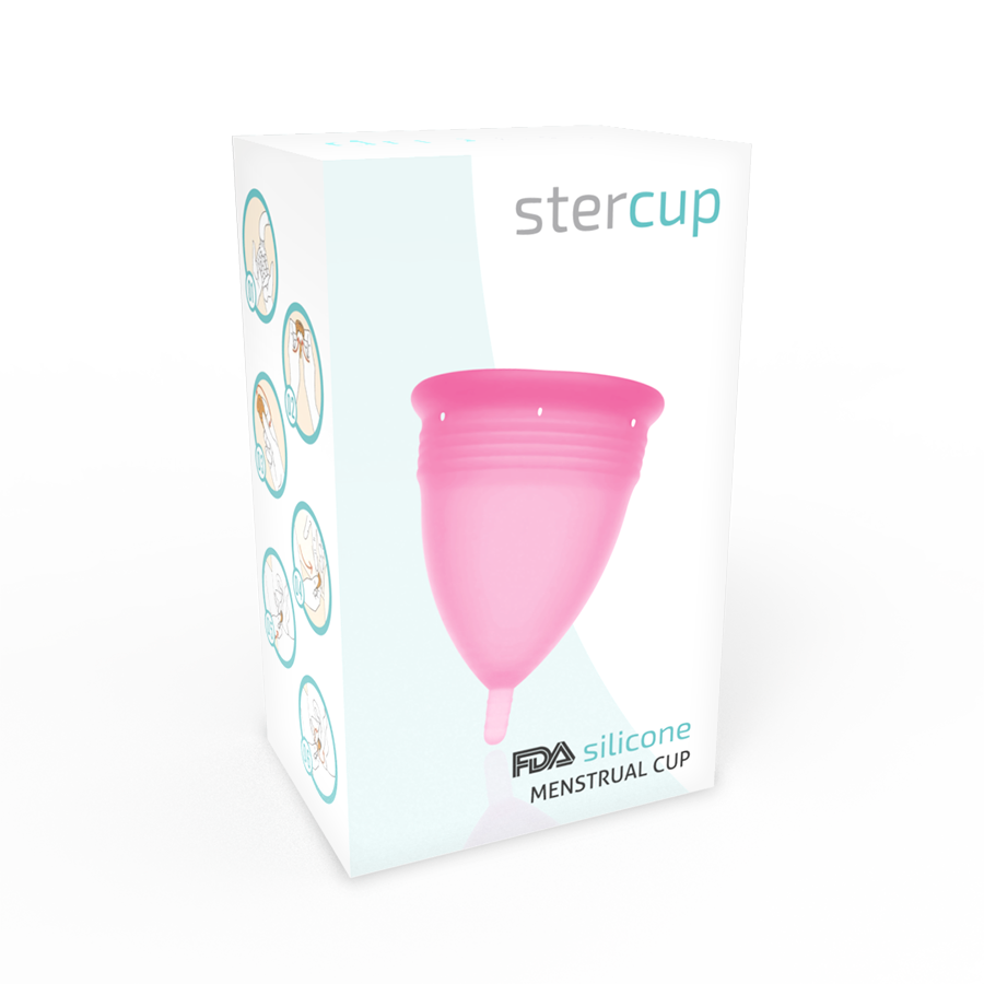 STERCUP - FDA SILICONE MENSTRUAL CUP PINK - SIZE S - NOCTURNA DESIRES