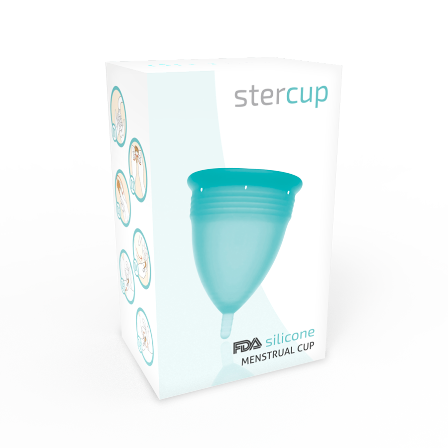 STERCUP - FDA SILICONE MENSTRUAL CUP AQUAMARINE - SIZE S - NOCTURNA DESIRES