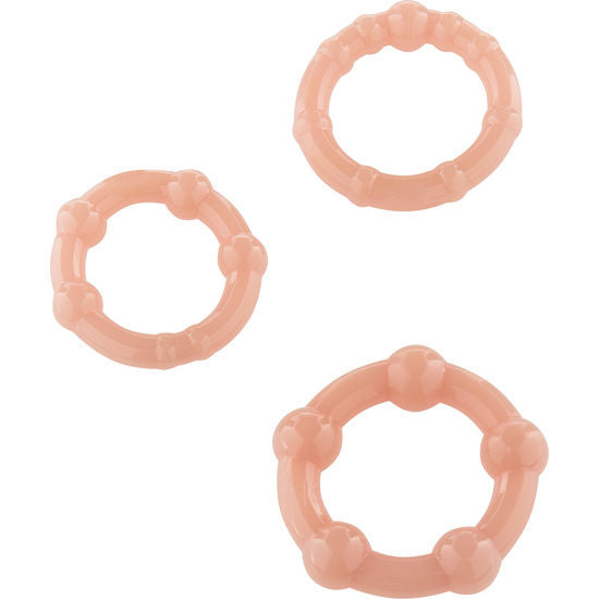 SEVEN CREATIONS - SET OF THREE SKIN PENIS RINGS - NOCTURNA DESIRES