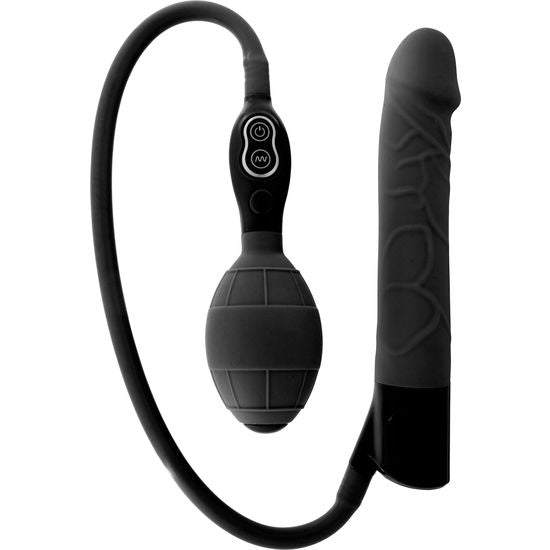 SEVEN CREATIONS - BLACK INFLATABLE VIBRATOR - NOCTURNA DESIRES