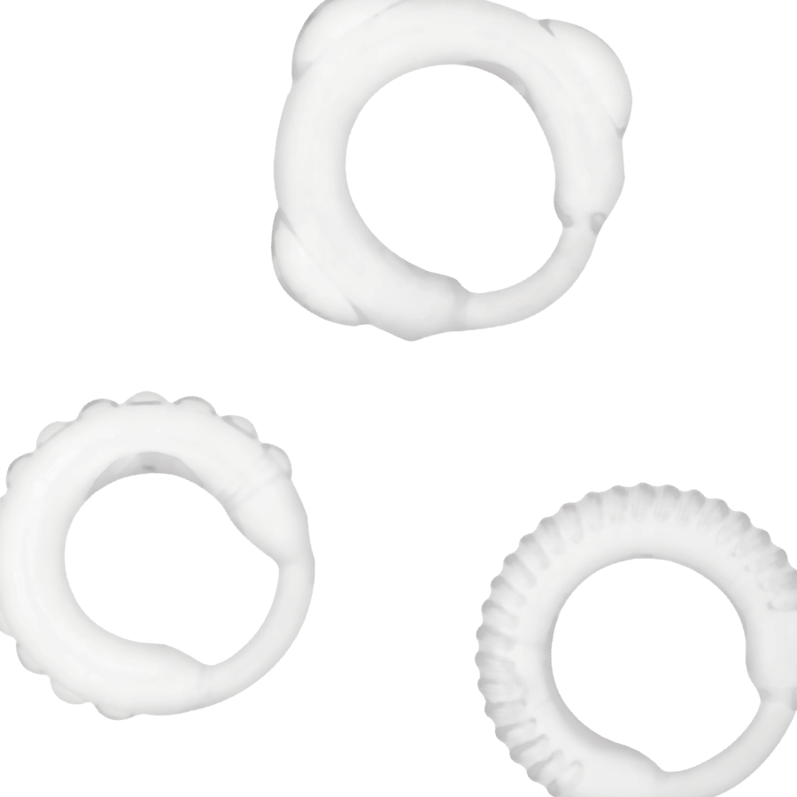 ADDICTED TOYS - C-RING SET CLEAR - NOCTURNA DESIRES
