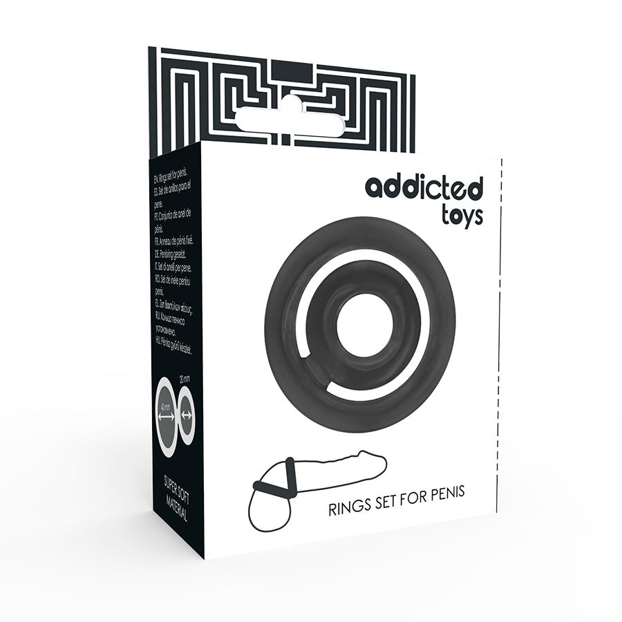 ADDICTED TOYS - POTENZ- C-RING PENIS BLACK - NOCTURNA DESIRES