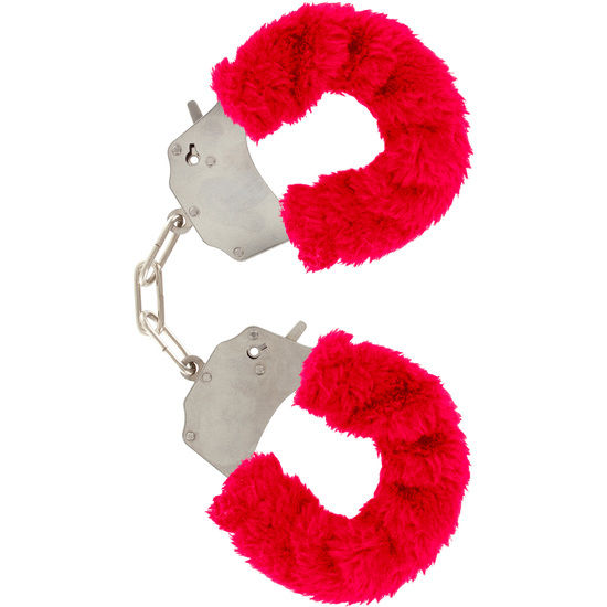 TOYJOY - FURRY FUN CUFFS BONDAGE RED - NOCTURNA DESIRES