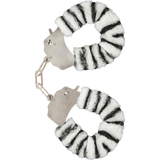 TOYJOY - FURRY FUN CUFFS BONDAGE ZEBRA - NOCTURNA DESIRES