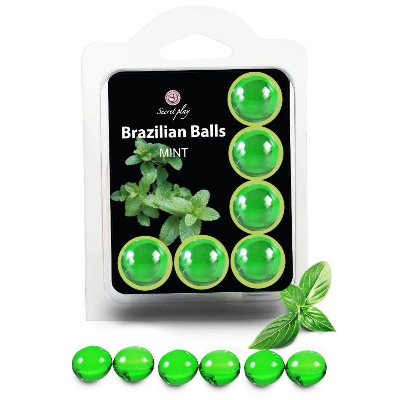 SECRETPLAY - SET 6 BRAZILIANS BALLS MINT - NOCTURNA DESIRES