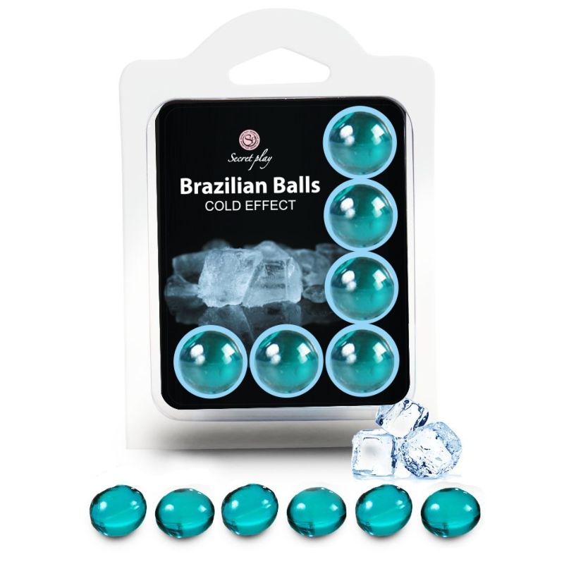 SECRETPLAY - SET 6 BRAZILIAN BALLS COLD EFFECT - NOCTURNA DESIRES