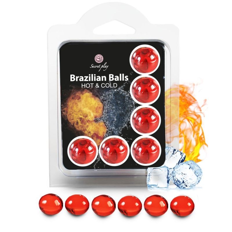 SECRETPLAY - SET 6 BRAZILIAN BALLS HOT AND COLD EFFECT - NOCTURNA DESIRES