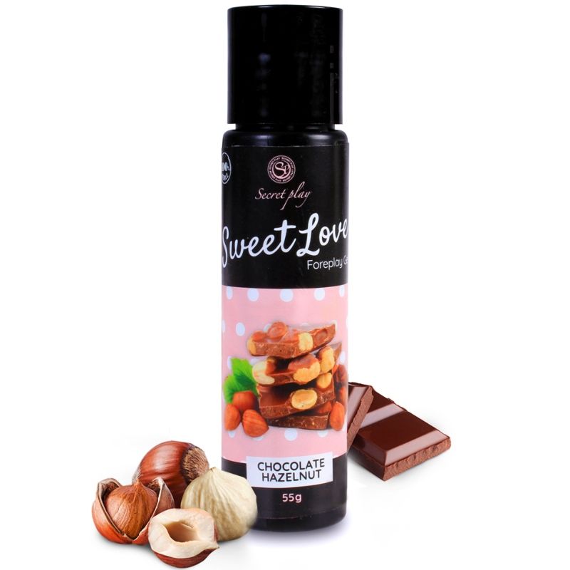 SECRETPLAY - GEL SWEET LOVE CHOCOLATE WITH HAZELNUT 60 ML - NOCTURNA DESIRES