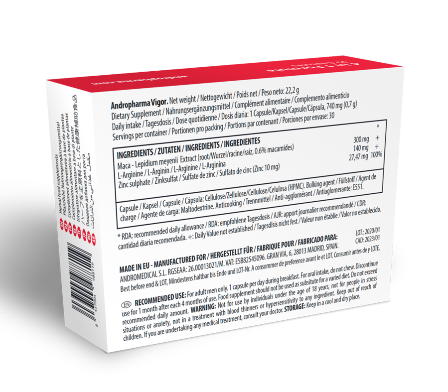 ANDROPHARMA VIGOR - LIBIDO ENHANCING SUPPLEMENT - NOCTURNA DESIRES