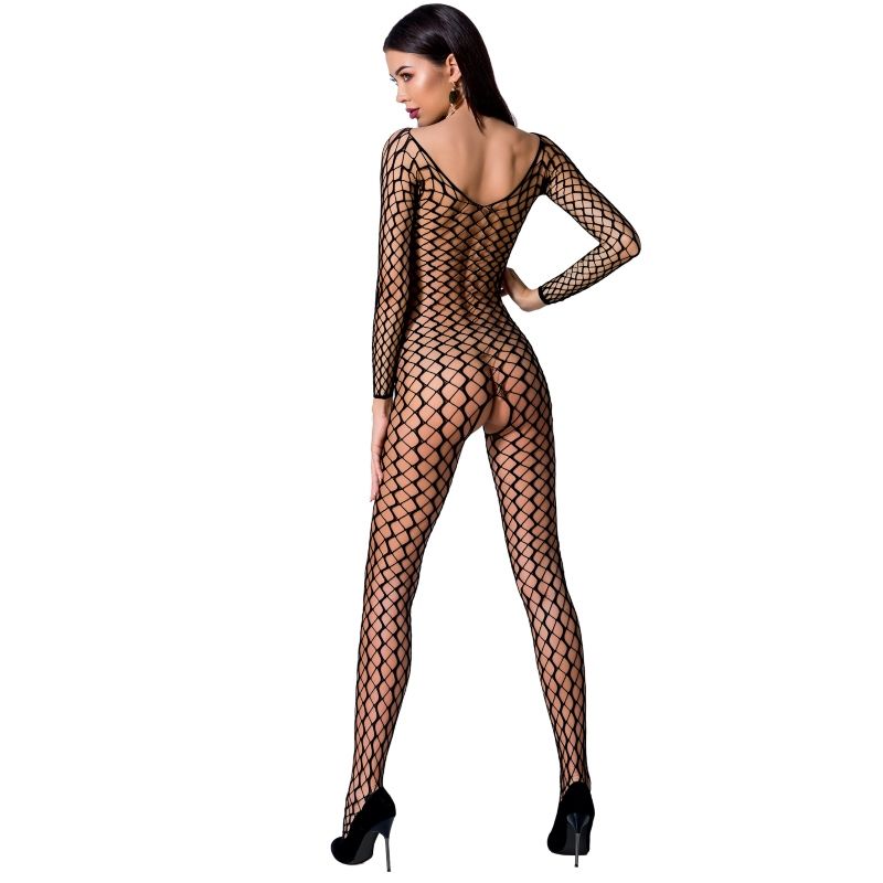 PASSION - WOMAN BS068 BODYSTOCKING BLACK ONE SIZE - NOCTURNA DESIRES