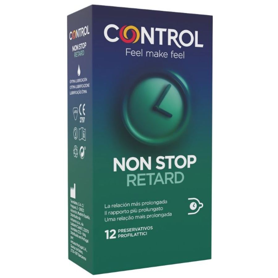 CONTROL - NON STOP RETARD CONDOMS 12 UNITS CONTROL CONDOMS  NOCTURNA DESIRES