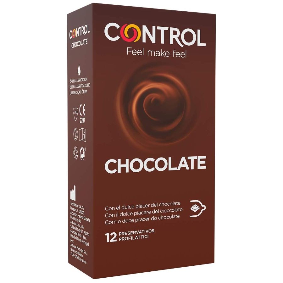 CONTROL - ADAPTA CHOCOLATE CONDOMS 12 UNITS CONTROL CONDOMS  NOCTURNA DESIRES