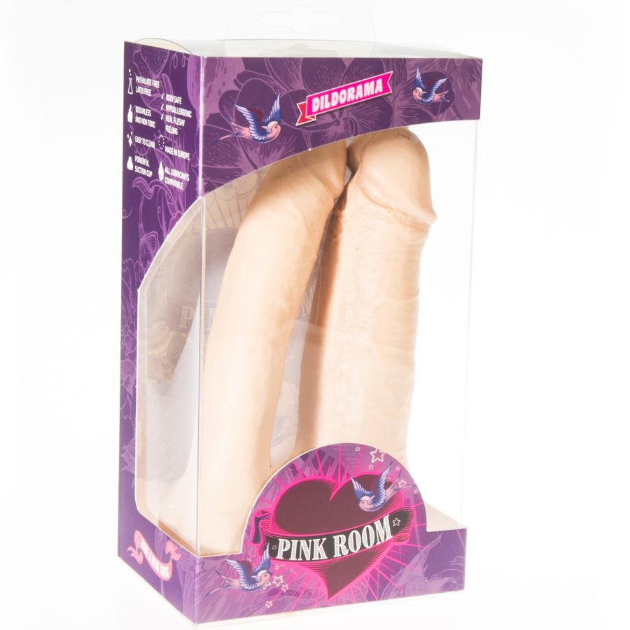 PINK ROOM - ARTHUS REALISTIC DOUBLE DILDO FLESH 17CM/15.5CM - NOCTURNA DESIRES