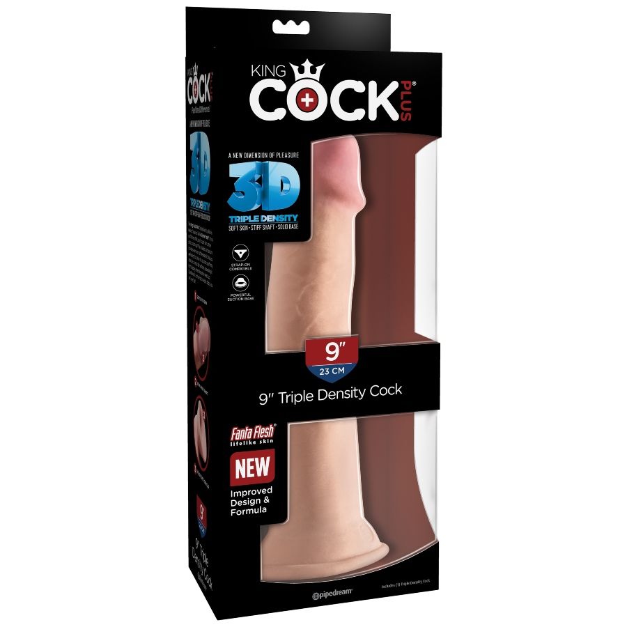 KING COCK - TRIPLE DENSITY DILDO 23 CM - NOCTURNA DESIRES