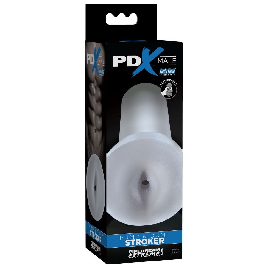 PDX MALE - PUMP AND DUMP STROKER - CLEAR - NOCTURNA DESIRES