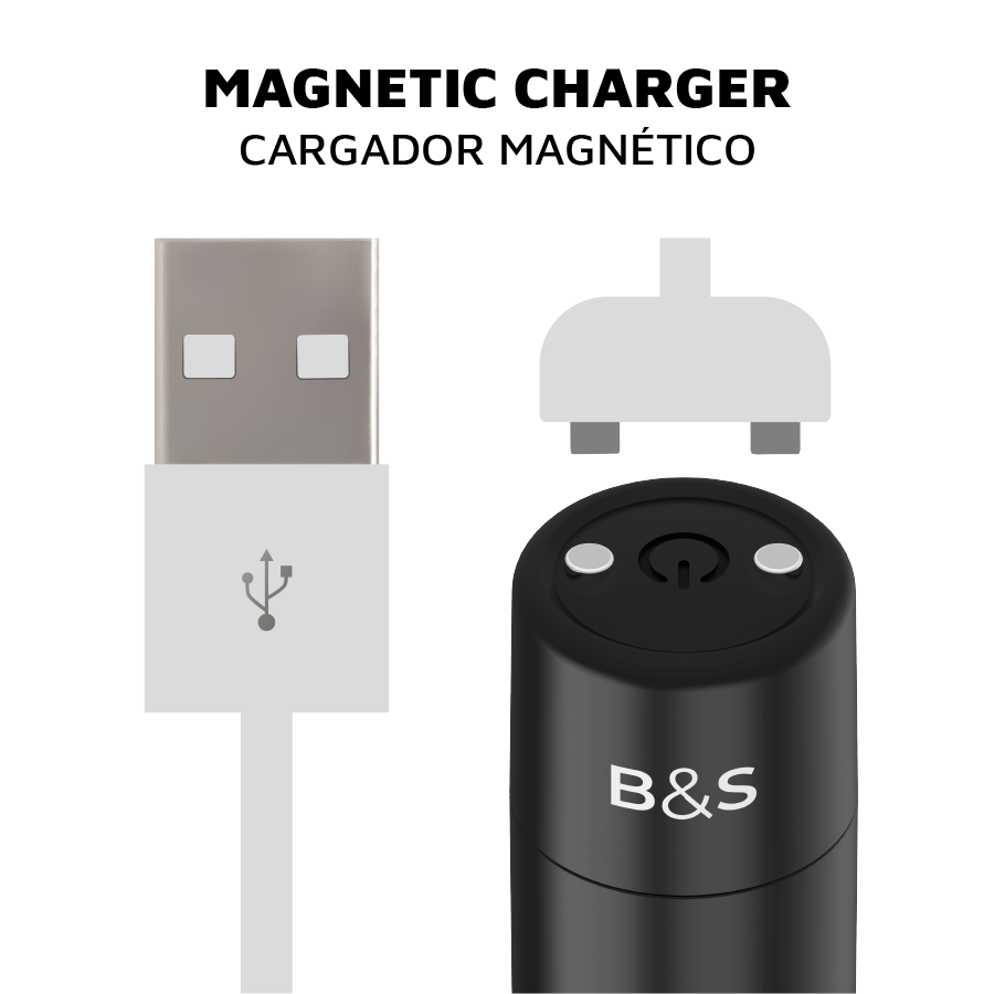 BLACK&SILVER - KERNEX 2 BLACK VIBRATING MAGNETIC BULLET - NOCTURNA DESIRES