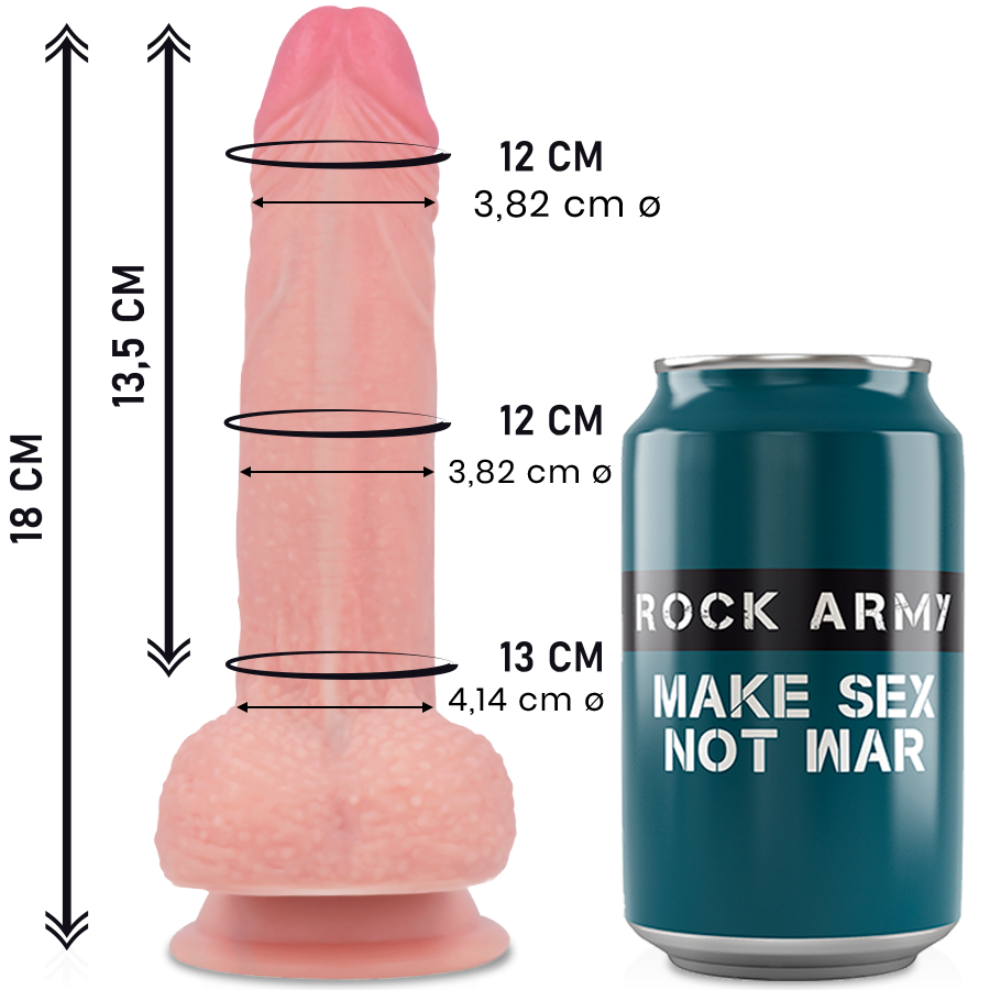 ROCKARMY - LIQUID SILICONE PREMIUM MUSTANG REALISTIC 18 CM -O- 4.14 CM - NOCTURNA DESIRES