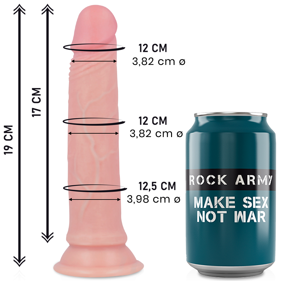 ROCKARMY - ROCKARMY LIQUID SILICONE PREMIUM AVENGER REALISTIC 19 CM -O- 3.98 CM - NOCTURNA DESIRES