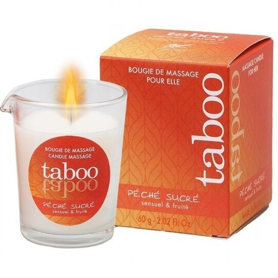 RUF - TABOO MASSAGE CANDLE FOR HER PECHE SUCRE NECTARINE AROMA - NOCTURNA DESIRES