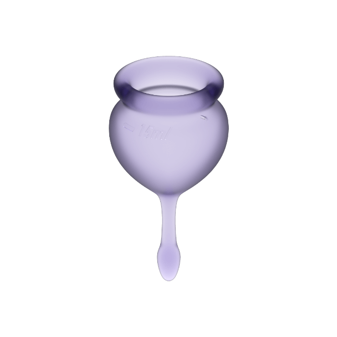 SATISFYER - FEEL GOOD MENSTRUAL CUP PURPLE 15 + 20 ML - NOCTURNA DESIRES