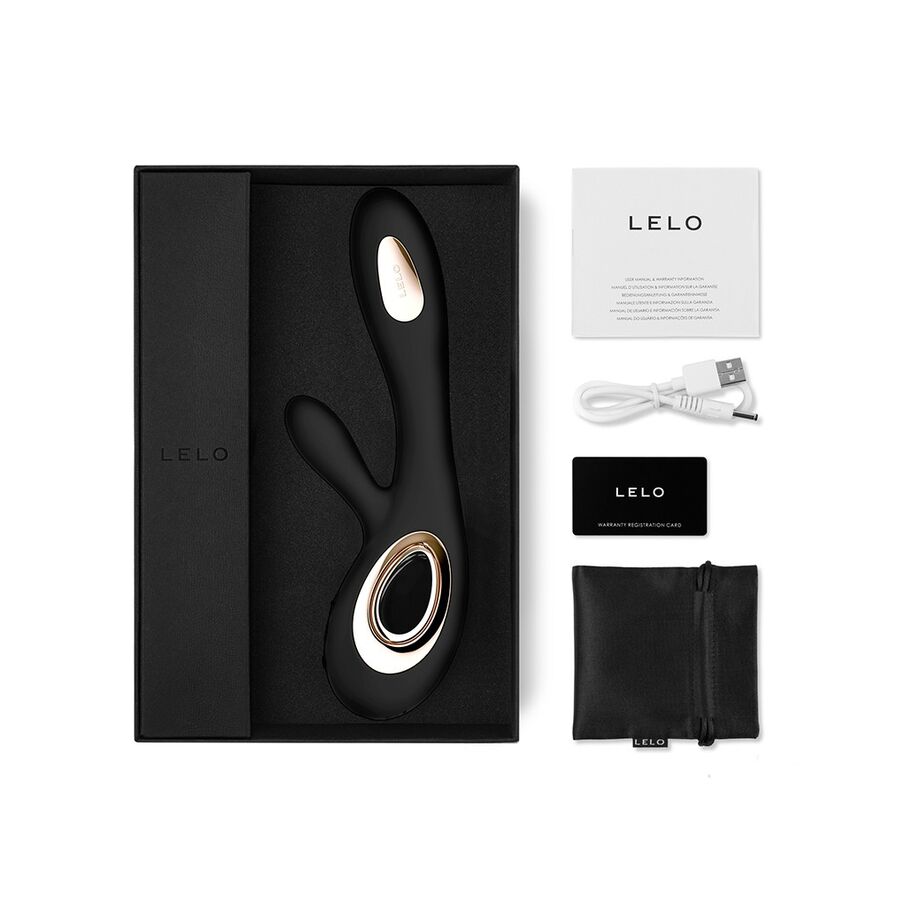 LELO - SORAYA WAVE VIBRATOR RABBIT BLACK - NOCTURNA DESIRES