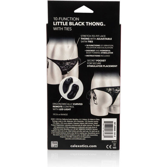 CALEXOTICS - 10 FUNCTION THONG WITH TIES - NOCTURNA DESIRES