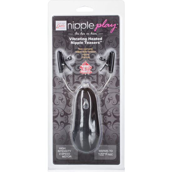 CALEXOTICS - VIBR HEATED NIPPLE TEASERS BLACK - NOCTURNA DESIRES