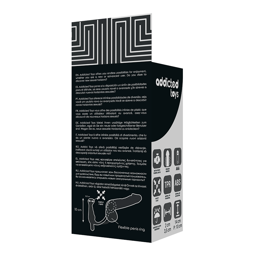 ADDICTED TOYS - VIBRATOR PROST TICO BLACK 10 CM - NOCTURNA DESIRES