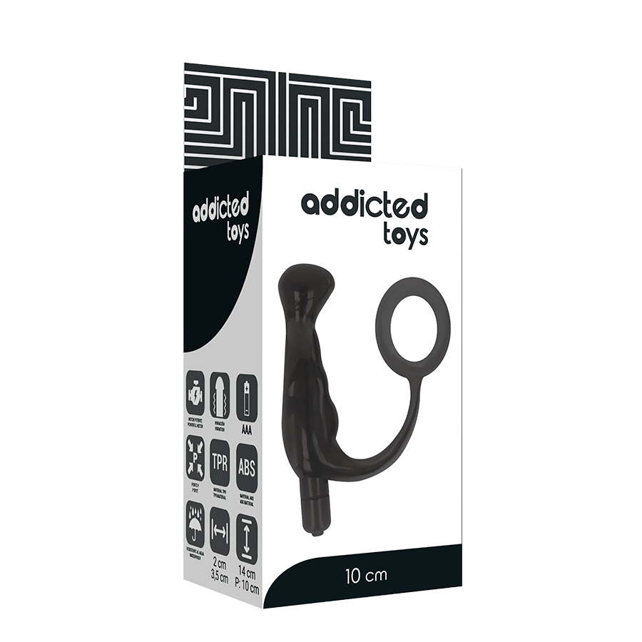 ADDICTED TOYS - VIBRATOR PROST TICO BLACK 10 CM - NOCTURNA DESIRES