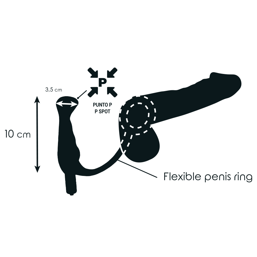 ADDICTED TOYS - VIBRATOR PROST TICO BLACK 10 CM - NOCTURNA DESIRES