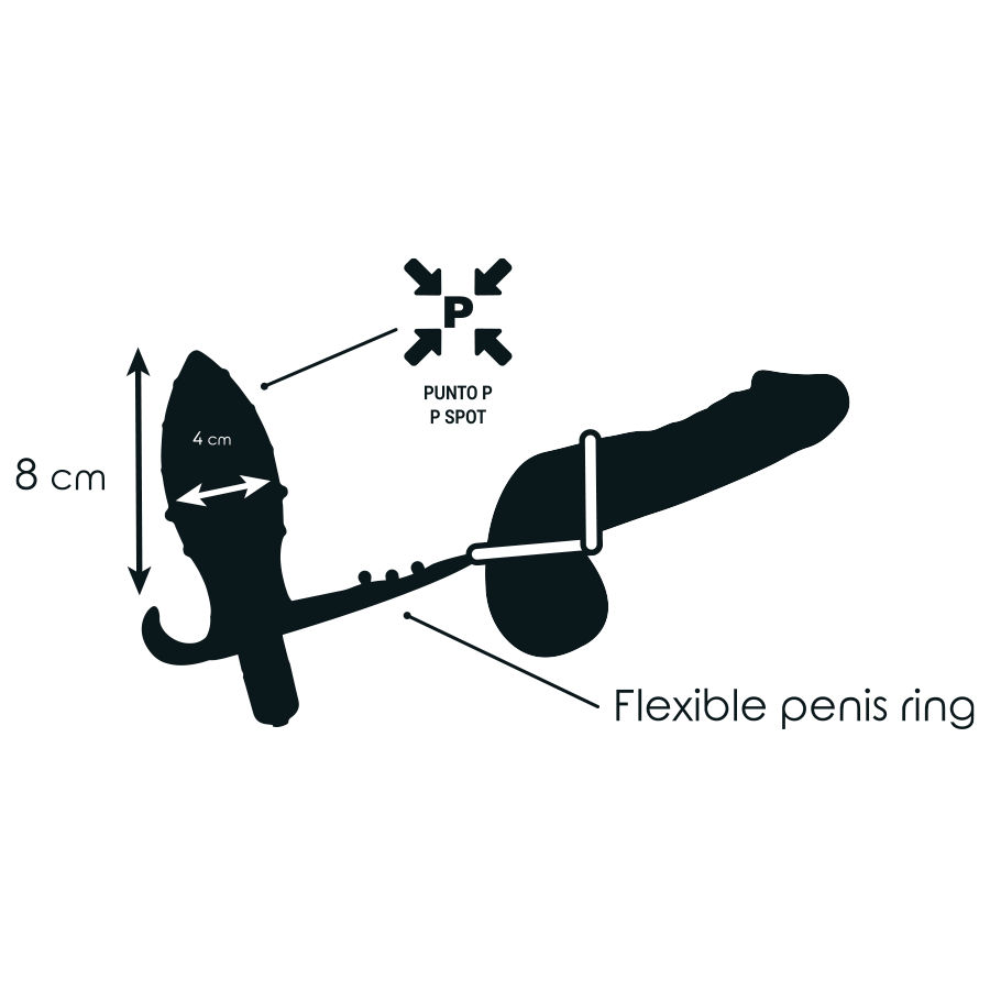 ADDICTED TOYS - ANAL PLUG WITH DOUBLE BLACK RING - NOCTURNA DESIRES