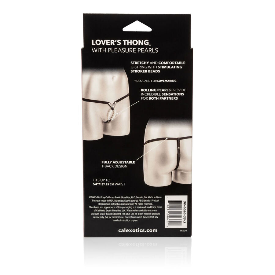 CALEXOTICS - LOVERS THONG W. PLEASURE PEARLS - NOCTURNA DESIRES
