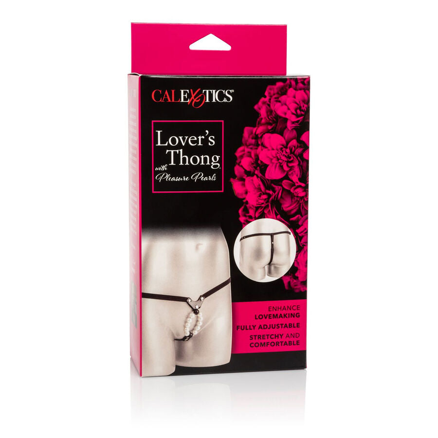 CALEXOTICS - LOVERS THONG W. PLEASURE PEARLS - NOCTURNA DESIRES