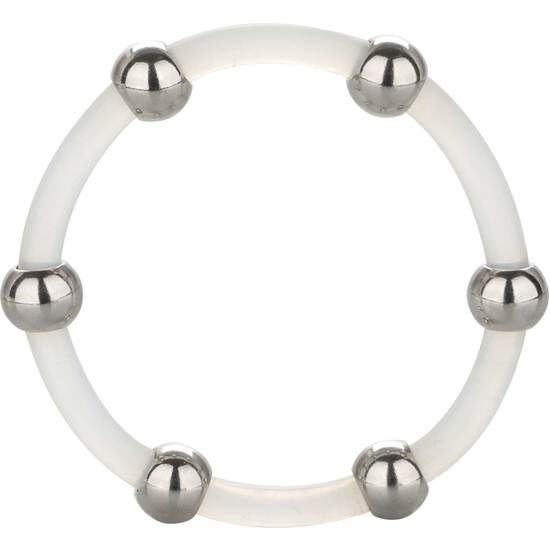 CALEXOTICS - STEEL BEADED SILICONE RING XL - NOCTURNA DESIRES
