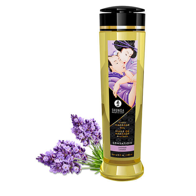 SHUNGA - SENSATION EROTIC MASSAGE OIL 240 ML - NOCTURNA DESIRES