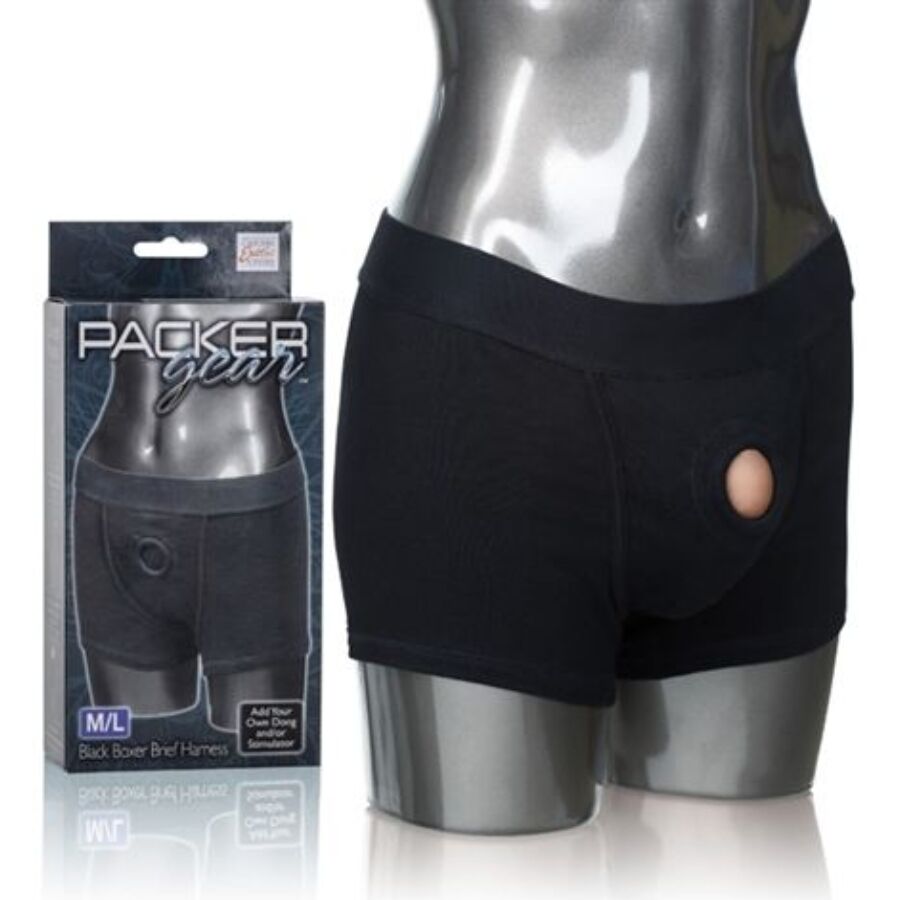 CALEXOTICS - PACKER GEAR BOXER BRIEF HARNESS M/L - NOCTURNA DESIRES
