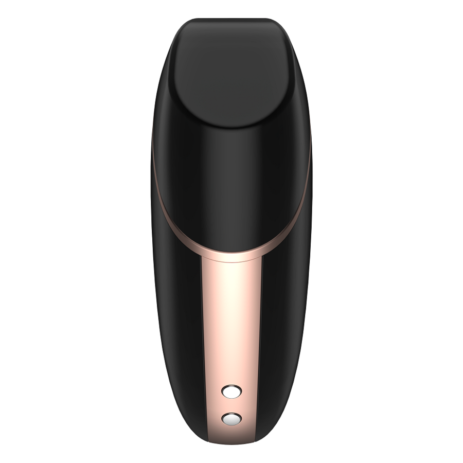 SATISFYER - LOVE TRIANGLE AIR PULSE STIMULATOR & VIBRATOR BLACK - NOCTURNA DESIRES