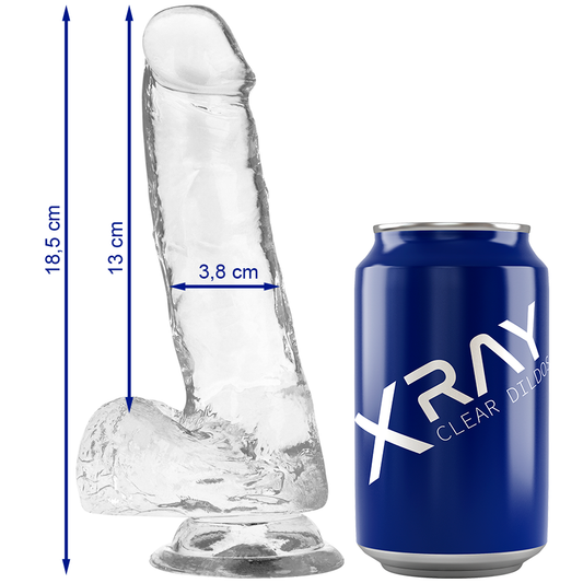 X RAY - CLEAR COCK WITH BALLS 18.5 CM -O- 3.8 CM - NOCTURNA DESIRES