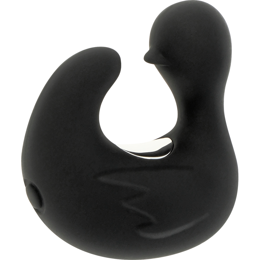 BLACK&SILVER - DUCKYMANIA RECHARGEABLE SILICONE STIMULATING DUCK THIMBLE - NOCTURNA DESIRES