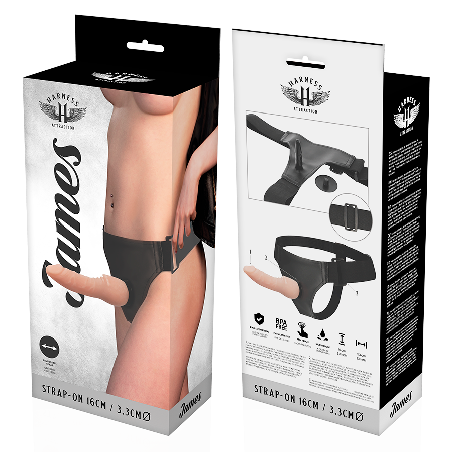 HARNESS ATTRACTION - JAMES 16 CM -O- 3.3 CM - NOCTURNA DESIRES