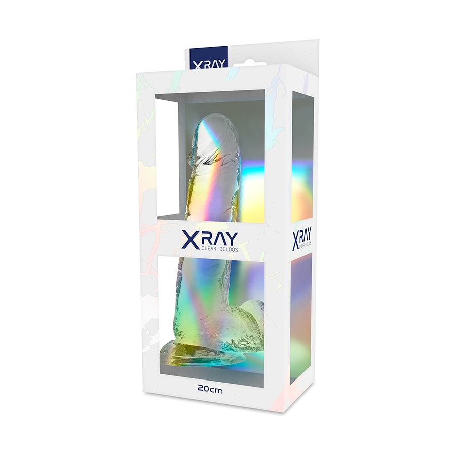 X RAY - CLEAR COCK WITH BALLS 20 CM -O- 4.5 CM - NOCTURNA DESIRES
