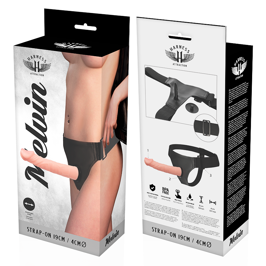 HARNESS ATTRACTION - RNES MELVIN FLESH 19 CM -O- 4 CM - NOCTURNA DESIRES