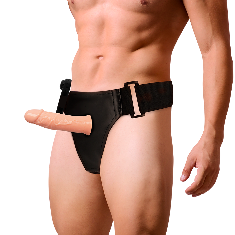 HARNESS ATTRACTION - GREGORY HOLLOW RNES WITH VIBRATOR 16.5 CM -O- 4.3 CM - NOCTURNA DESIRES